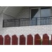 Балкон металлический кованый с декоративными корзинками - модель №4